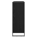 vidaXL Cipőszekrény tárolóval Fekete tölgy 79 x 36 x 100 cm Faanyag