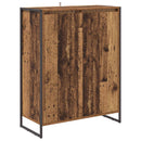 vidaXL Cipőszekrény tárolóval ajtóval Öreg fa 79 x 36 x 100 cm Faanyag