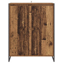 vidaXL Cipőszekrény tárolóval ajtóval Öreg fa 79 x 36 x 100 cm Faanyag