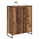 vidaXL Cipőszekrény tárolóval ajtóval Öreg fa 79 x 36 x 100 cm Faanyag