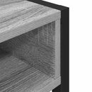 vidaXL Asztal tárolóval Szürke Sonoma 100 x 50 x 75 cm Faanyag