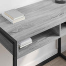 vidaXL Asztal tárolóval Szürke Sonoma 100 x 50 x 75 cm Faanyag