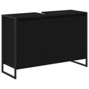 vidaXL Fürdőszoba Székény ajtóval Fekete tölgy 90 x 30 x 60 cm Faanyag