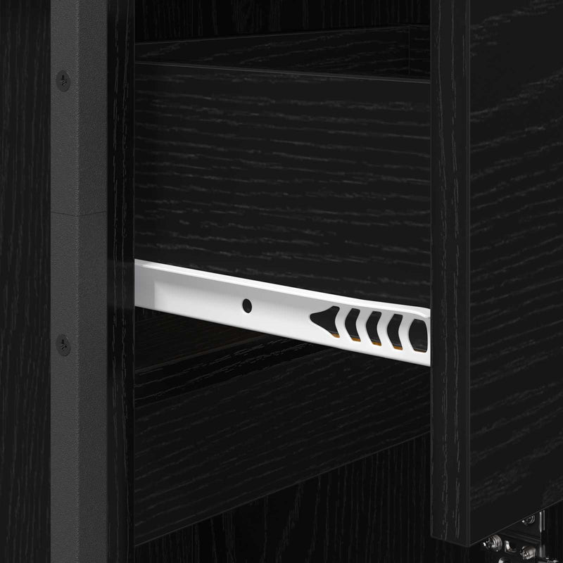 vidaXL Fürdőszoba Székény Fekete tölgy 40 x 30 x 180 cm Faanyag