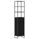 vidaXL Fürdőszoba Székény Fekete tölgy 40 x 30 x 180 cm Faanyag