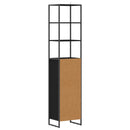 vidaXL Fürdőszoba Székény Fekete tölgy 40 x 30 x 180 cm Faanyag