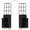 vidaXL Fürdőszoba Székény Fekete tölgy 40 x 30 x 180 cm Faanyag