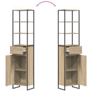 vidaXL Fürdőszoba Székény fiókkal Sonoma 40 x 30 x 180 cm Faanyag