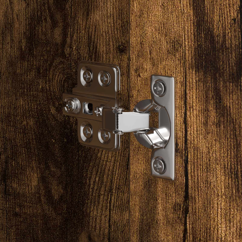 vidaXL Fürdőszoba Székény Füstös tölgy 40 x 30 x 180 cm Faanyag