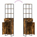 vidaXL Fürdőszoba Székény Füstös tölgy 40 x 30 x 180 cm Faanyag