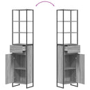 vidaXL Fürdőszoba Székény Szürke Sonoma 40 x 30 x 180 cm Faanyag