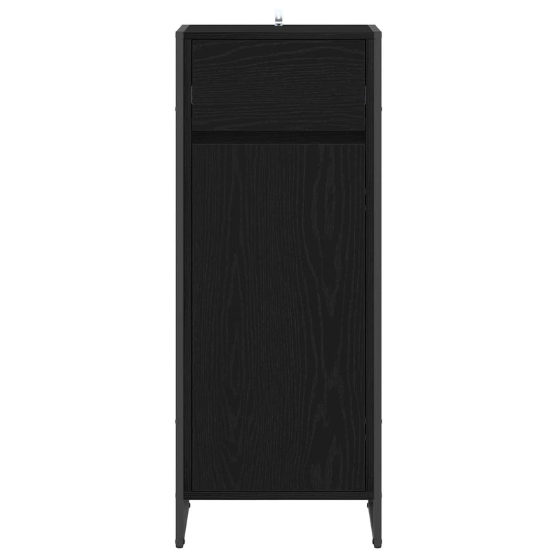 vidaXL Fürdőszoba Székény Fekete tölgy 40 x 30 x 100 cm Faanyag