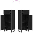 vidaXL Fürdőszoba Székény Fekete tölgy 40 x 30 x 100 cm Faanyag