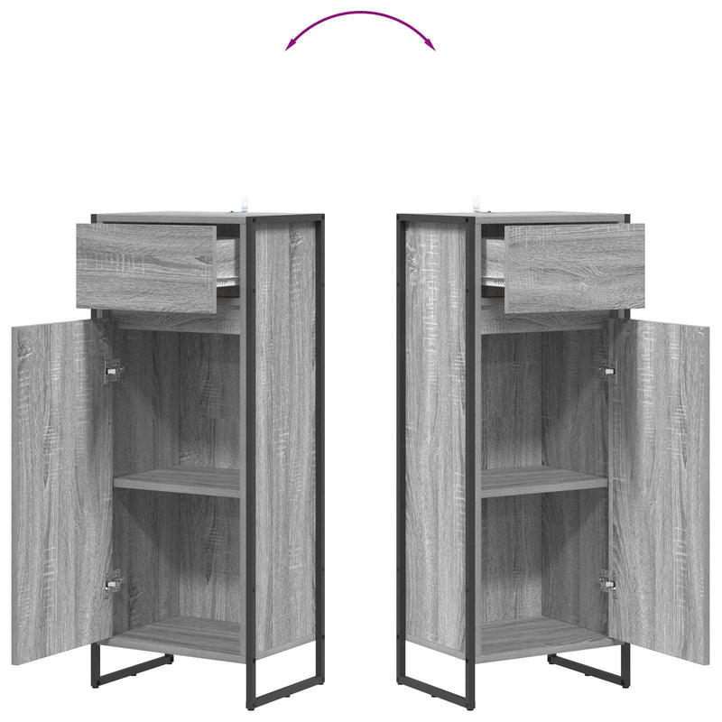 vidaXL Fürdőszoba Székény Szürke Sonoma 40 x 30 x 100 cm Faanyag