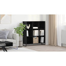 vidaXL Könyvespolc Fekete tölgy 99.5 x 30 x 108.5 cm Faanyag