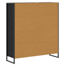 vidaXL Könyvespolc Fekete tölgy 99.5 x 30 x 108.5 cm Faanyag