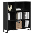 vidaXL Könyvespolc Fekete tölgy 99.5 x 30 x 108.5 cm Faanyag