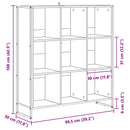 vidaXL Könyvespolc Füstös tölgy 99.5 x 30 x 108.5 cm Faanyag