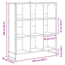 vidaXL Könyvespolc Szürke Sonoma 99.5 x 30 x 108.5 cm Faanyag