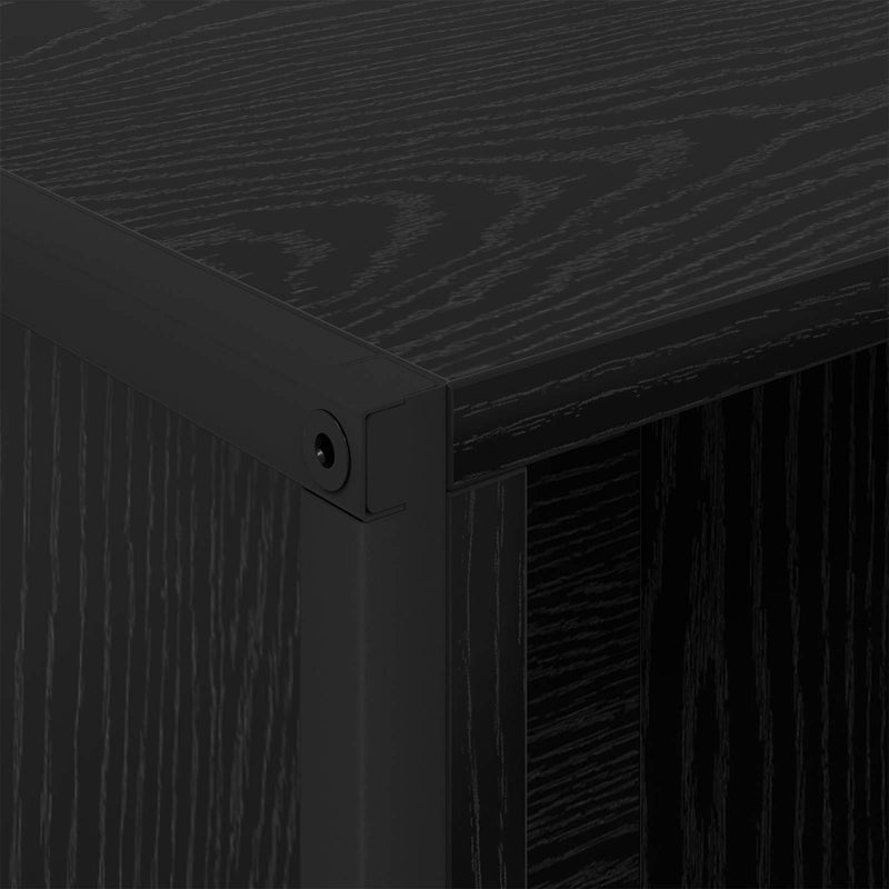 vidaXL Könyvespolc Fekete tölgy 99.5 x 30 x 108.5 cm Faanyag