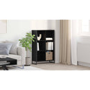 vidaXL Könyvespolc Fekete tölgy 99.5 x 30 x 108.5 cm Faanyag