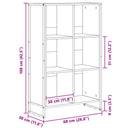 vidaXL Könyvespolc Szürke Sonoma 99.5 x 30 x 108.5 cm Faanyag