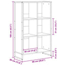 vidaXL Könyvespolc Művészi tölgy 99.5 x 30 x 108.5 cm Faanyag