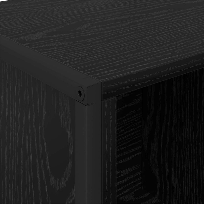 vidaXL Könyvespolc Fekete tölgy 68 x 30 x 108.5 cm Faanyag