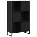 vidaXL Könyvespolc Fekete tölgy 68 x 30 x 108.5 cm Faanyag