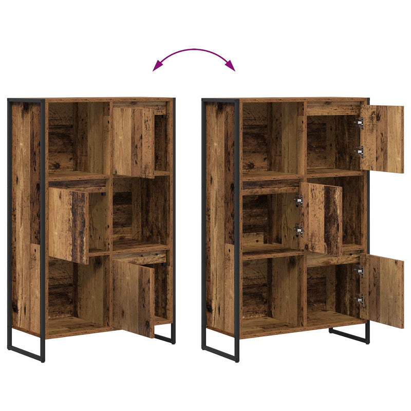 vidaXL Könyvespolc Öreg fa 68 x 30 x 108.5 cm Faanyag