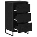 vidaXL Széf fiókkal Fekete tölgy 42 x 36 x 75.5 cm Faanyag