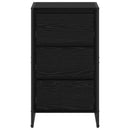 vidaXL Széf fiókkal Fekete tölgy 42 x 36 x 75.5 cm Faanyag