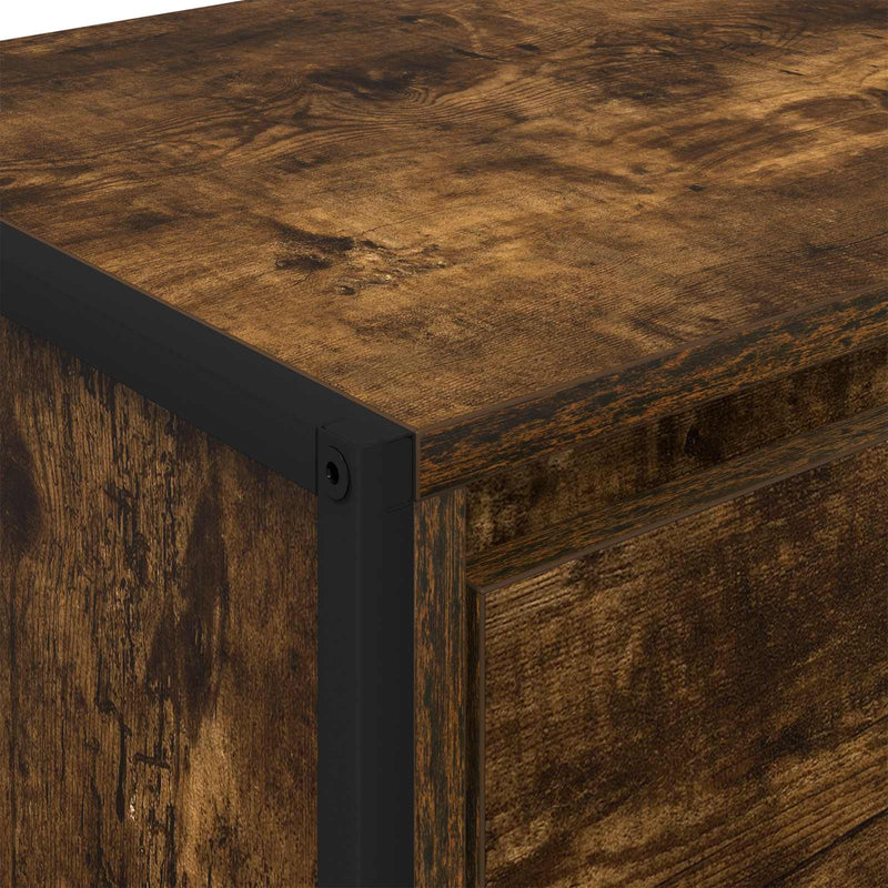 vidaXL Széf fiókkal Füstös tölgy 42 x 36 x 75.5 cm Faanyag