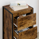 vidaXL Széf fiókkal Füstös tölgy 42 x 36 x 75.5 cm Faanyag