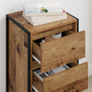 vidaXL Széf fiókkal Öreg fa 42 x 36 x 75.5 cm Faanyag