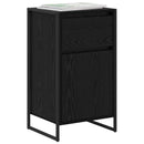 vidaXL Széf fiókkal Fekete tölgy 43 x 36 x 75,5 cm Faanyag