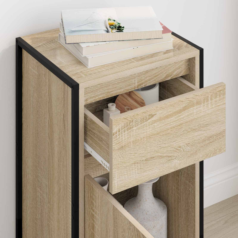 vidaXL Széf fiókkal Sonoma 81 x 36 x 150.5 cm Faanyag