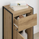 vidaXL Széf fiókkal Művészi tölgy 81 x 36 x 150.5 cm Faanyag