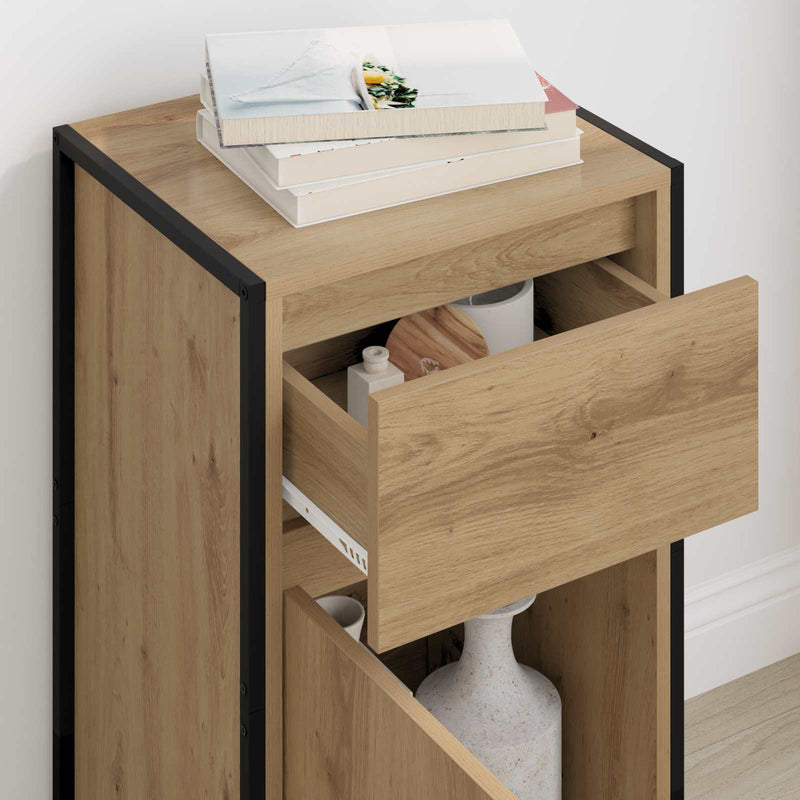 vidaXL Széf fiókkal Művészi tölgy 81 x 36 x 150.5 cm Faanyag