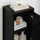 vidaXL Széf Fekete tölgy 43 x 36 x 75,5 cm Faanyag