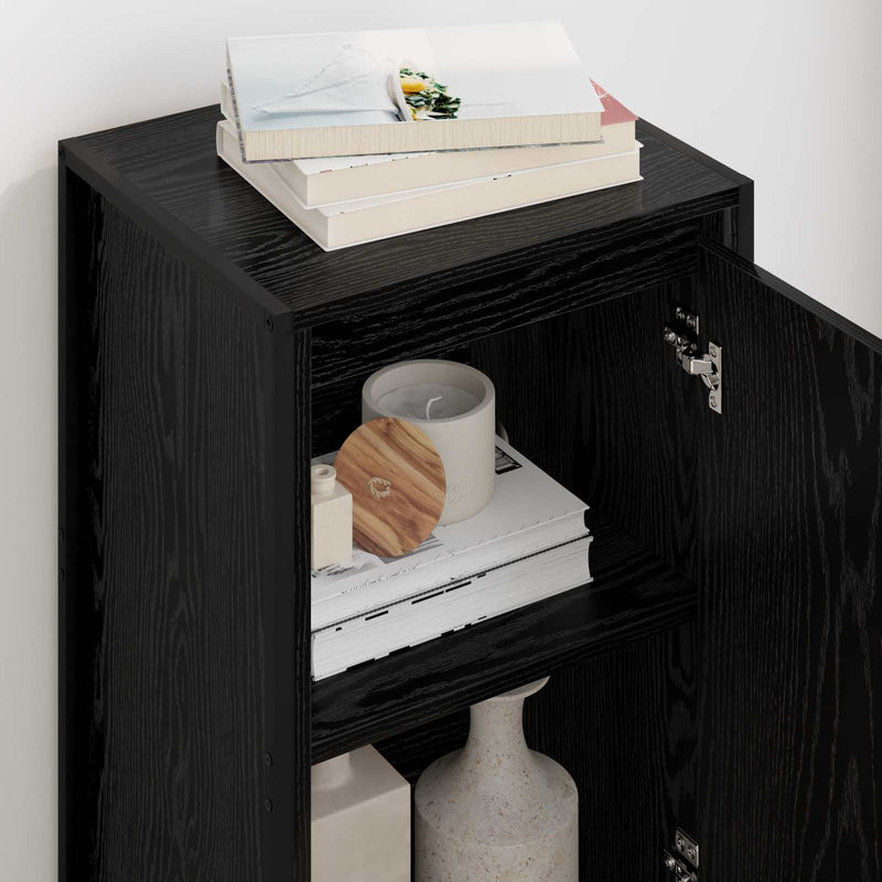 vidaXL Széf Fekete tölgy 43 x 36 x 75,5 cm Faanyag