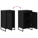 vidaXL Széf Fekete tölgy 43 x 36 x 75,5 cm Faanyag