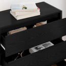 vidaXL Széf fiókkal Fekete tölgy 79 x 36 x 75.5 cm Faanyag