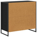vidaXL Széf fiókkal Fekete tölgy 79 x 36 x 75.5 cm Faanyag