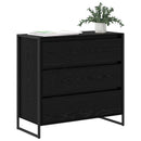 vidaXL Széf fiókkal Fekete tölgy 79 x 36 x 75.5 cm Faanyag