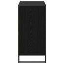 vidaXL Széf fiókkal Fekete tölgy 79 x 36 x 75.5 cm Faanyag