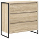 vidaXL Széf fiókkal Sonoma 79 x 36 x 75.5 cm Faanyag
