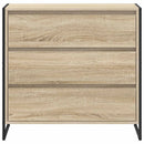 vidaXL Széf fiókkal Sonoma 79 x 36 x 75.5 cm Faanyag