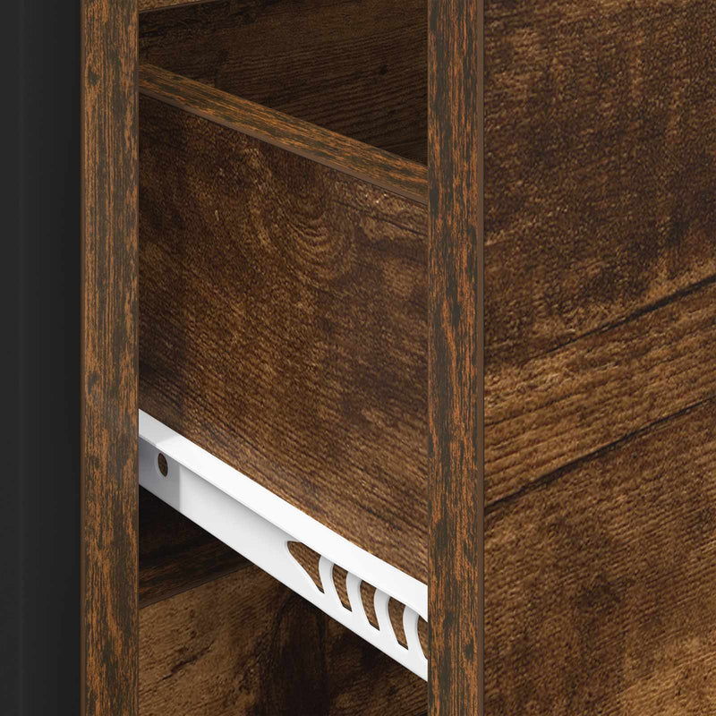 vidaXL Széf fiókkal Füstös tölgy 79 x 36 x 75.5 cm Faanyag