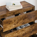 vidaXL Széf fiókkal Füstös tölgy 79 x 36 x 75.5 cm Faanyag